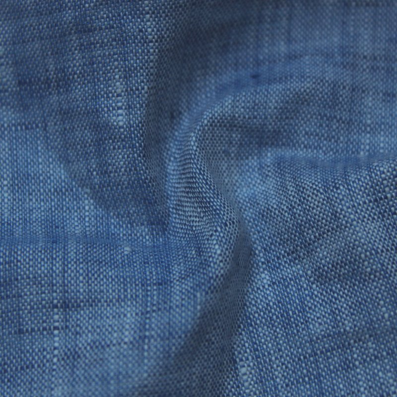 Wholesale woven plain style hot selling 100% linen fabric for dress casual wear shirt cloth YARN DYE CHAMBRAY