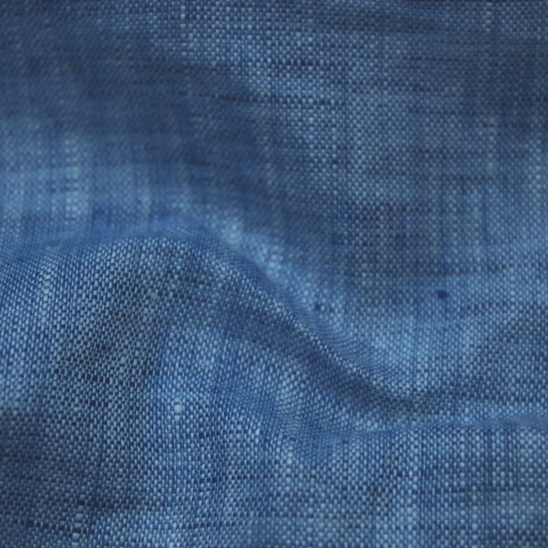 Wholesale woven plain style hot selling 100% linen fabric for dress casual wear shirt cloth YARN DYE CHAMBRAY