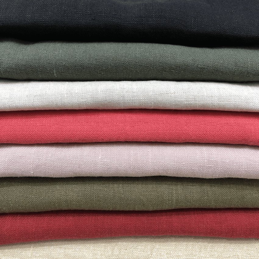 Factory Wholesale Stone Washed Fine Abaya Sheer 100% Linen 150GSM Pure Stonewashed For Clothing Linen Fabric