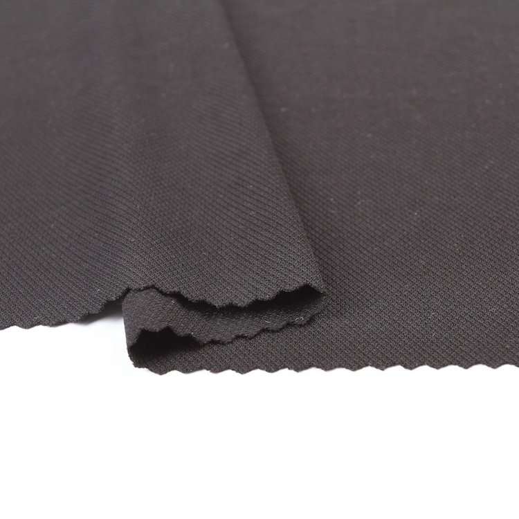 Custom eco-friendly repreve knitted tela crepe solid ity poly grs recycle twill scuba crepe fabric for clothing