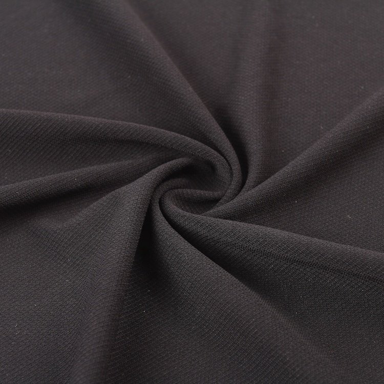 Custom eco-friendly repreve knitted tela crepe solid ity poly grs recycle twill scuba crepe fabric for clothing