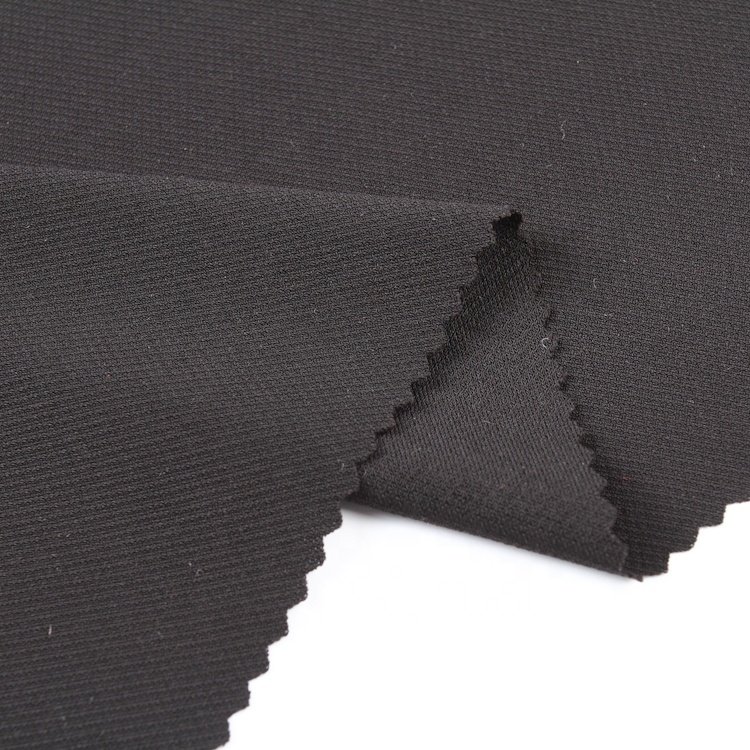 Custom eco-friendly repreve knitted tela crepe solid ity poly grs recycle twill scuba crepe fabric for clothing