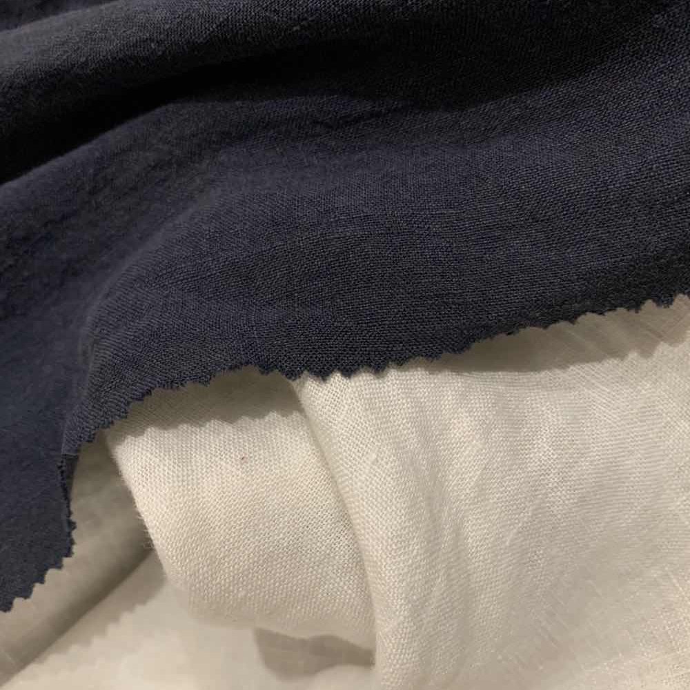 100% linen stone wash fabric plain dyed woven 14*14 yarn for women shirt dress linen pants sand washed