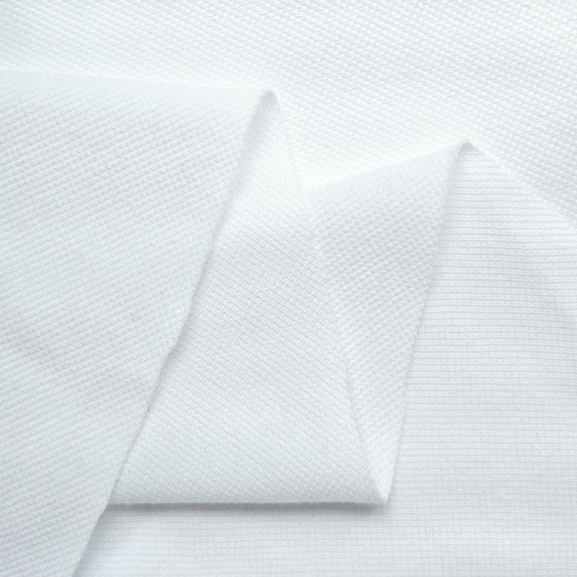 Custom Plain Dyed Anti-Wrinkle Breathable 100% Polyester Knitted PK Mesh Pique Polo Shirt Fabric