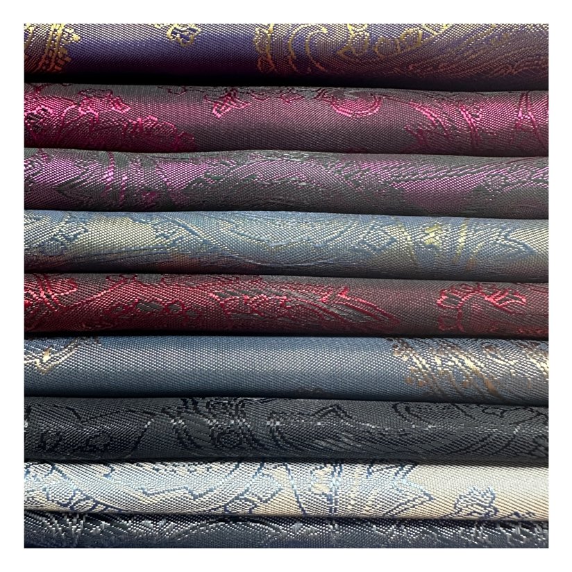 Hot selling Jacquard Taffeta lining fabric 100% polyester two tone jacquard lining fabrics for suit