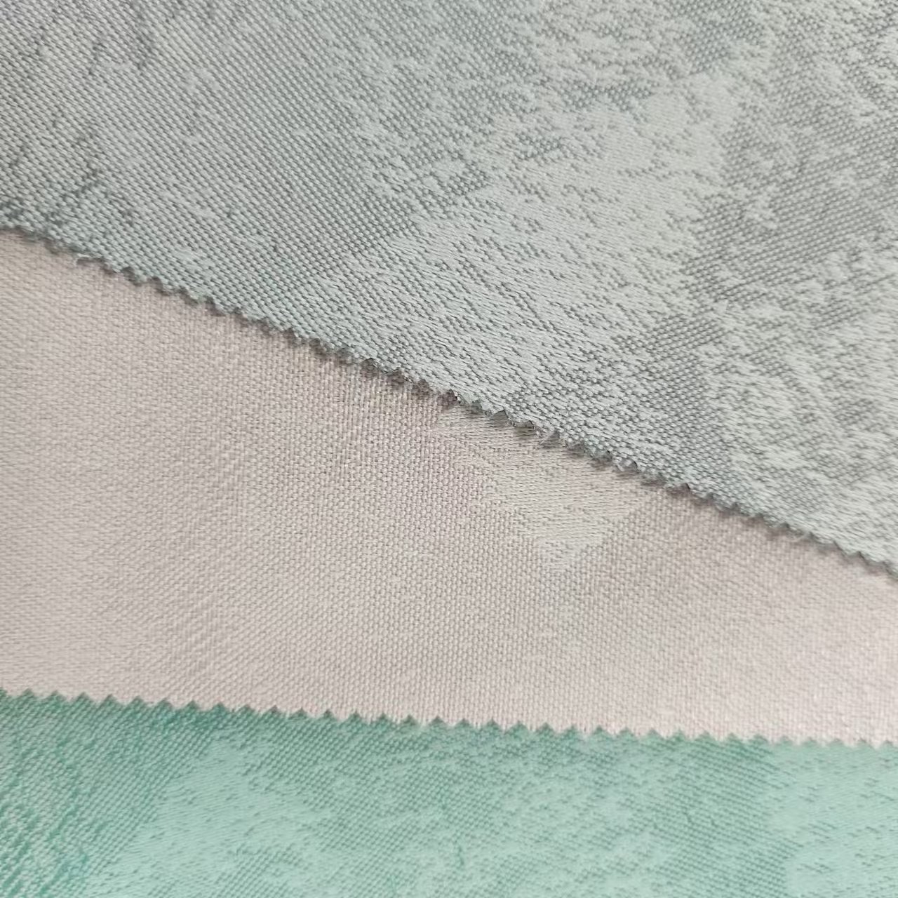 Jacquard Luxury Beige Grey Embroidery Cloth Tissues Fabric Unique Curtains For The Living Room