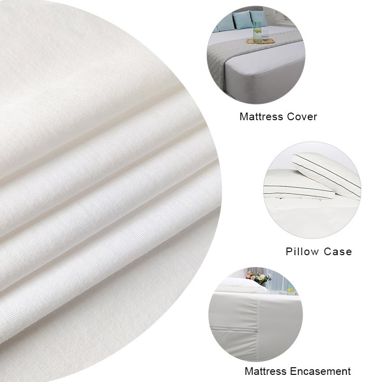 OEKO Factory Wholesale Bamboo Fiber Cool Knitted TPU Membrane Waterproof Breathable Home Textiles Fabric