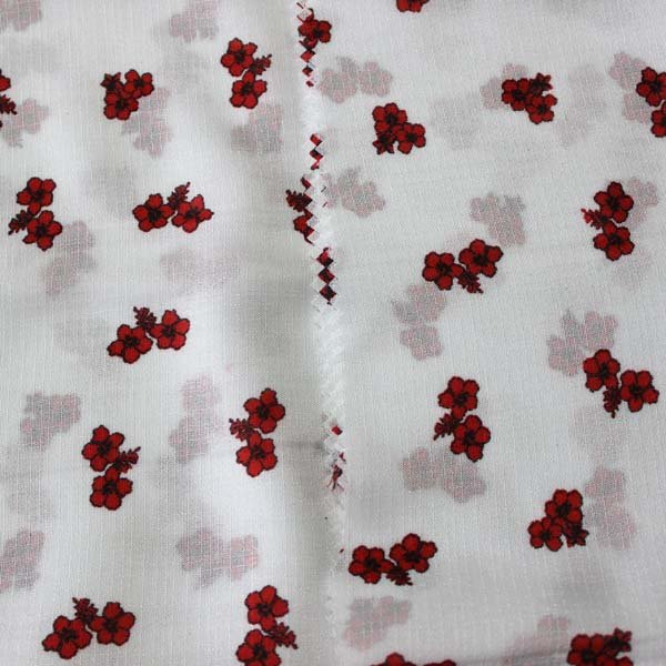 Woven printed lattice linen 100% polyester fabric for dresses/T-shirt/pajamas
