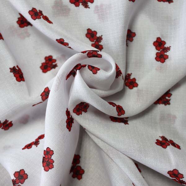 Woven printed lattice linen 100% polyester fabric for dresses/T-shirt/pajamas