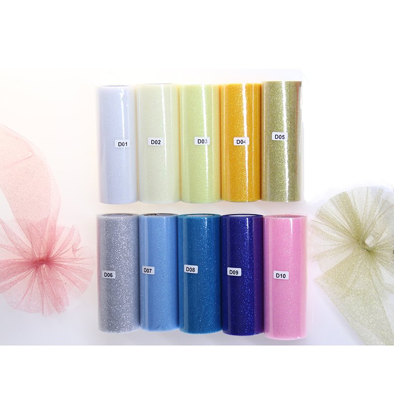100% Nylon American Tulle Shiny Diamond Mesh Net Tulle Fabric for Wedding Bridal Gown Dresses