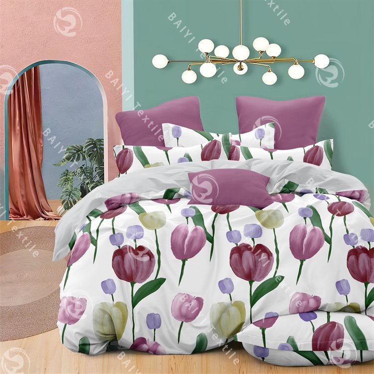 Luxury bed sheets factory wholesale quilts 3D bed sheets curtain fitted sheets for bed sdraps de lit en gros ensemble de literie