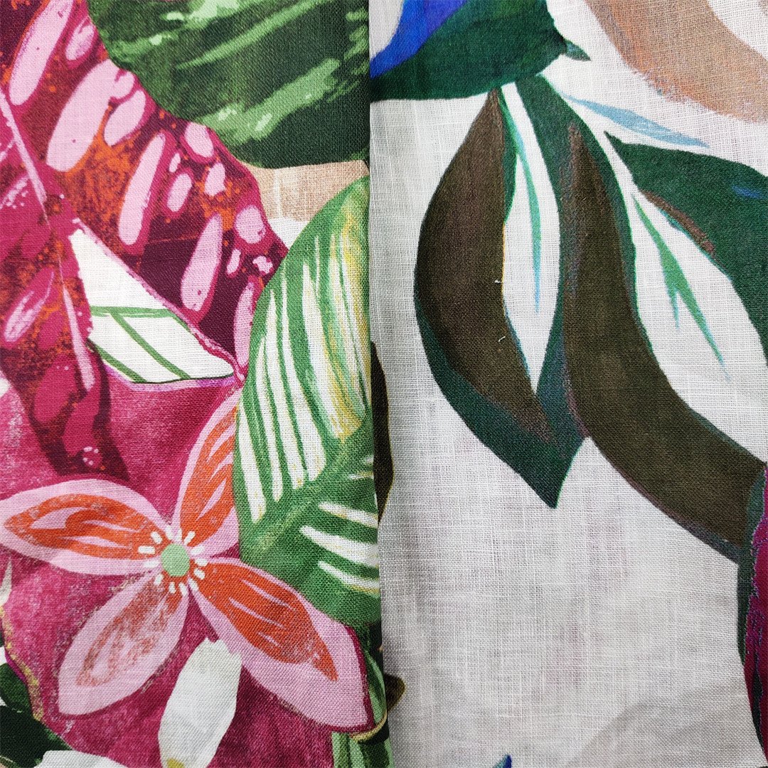 Chinses Factory Organic Linen Fabric Custom Printed Linen Fabric 100% Printed Linen Fabric For Clothing