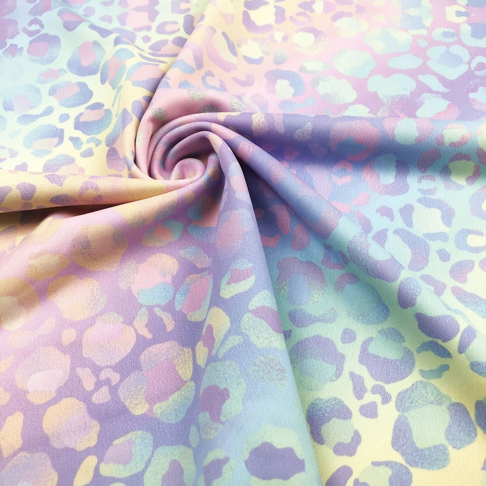 Custom 4 way stretch printed recycled fabric tan through upf 50 78 polyester 22 spandex swimsuit fabric