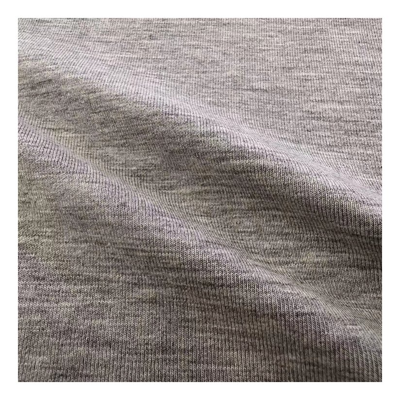 New Arrival Heather Grey Bamboo Organic Cotton Blend Spandex Jersey Fabric For Underwear