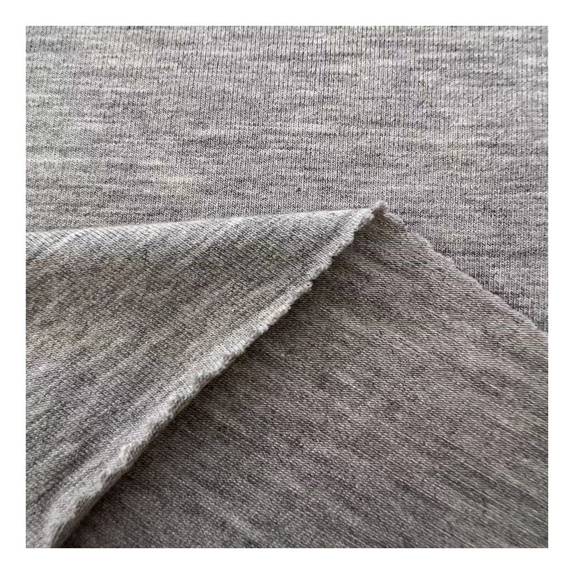 New Arrival Heather Grey Bamboo Organic Cotton Blend Spandex Jersey Fabric For Underwear