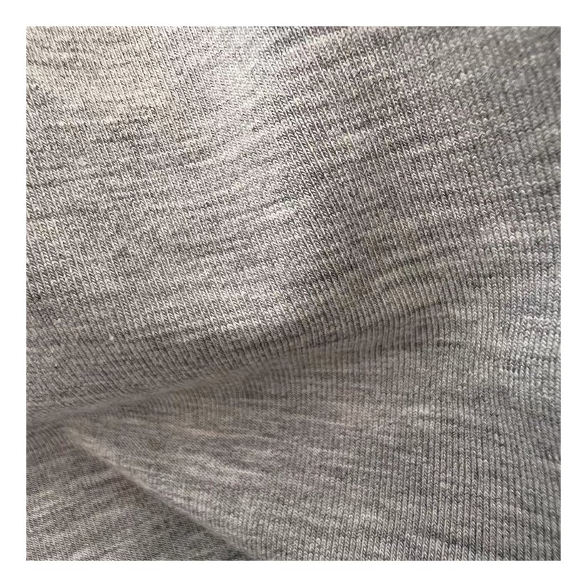 New Arrival Heather Grey Bamboo Organic Cotton Blend Spandex Jersey Fabric For Underwear