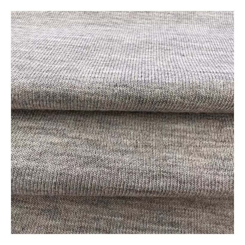 New Arrival Heather Grey Bamboo Organic Cotton Blend Spandex Jersey Fabric For Underwear