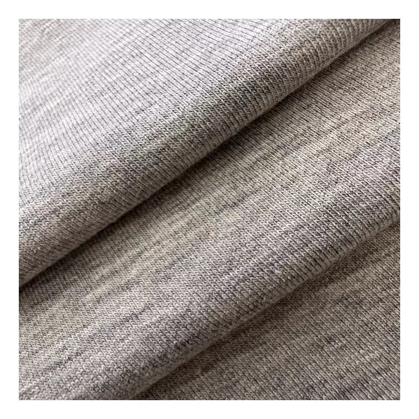 New Arrival Heather Grey Bamboo Organic Cotton Blend Spandex Jersey Fabric For Underwear