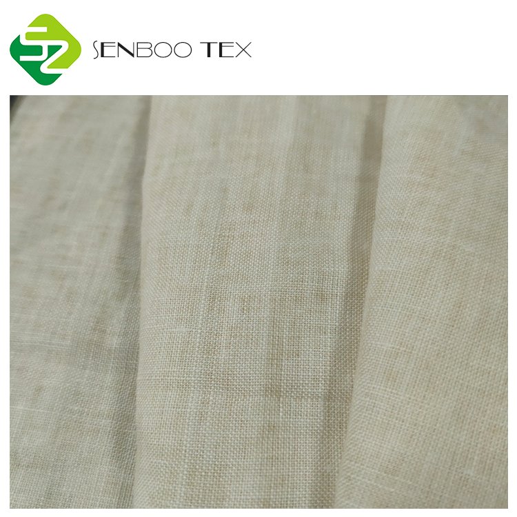 Slub Organic 156gsm 100% Linen Fabric Stonewashed for Home Textile and Cover Breathable Feature