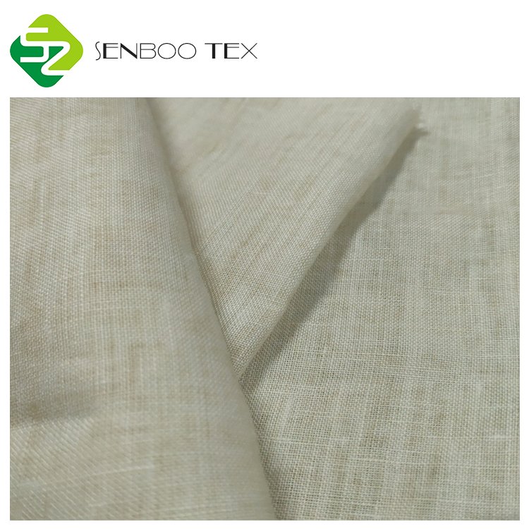 Slub Organic 156gsm 100% Linen Fabric Stonewashed for Home Textile and Cover Breathable Feature