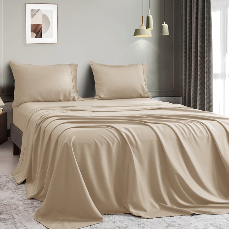 High Quality Organic bamboo bedding sheets set Luxury Home Textiles 4 Pieces bed sheet 100% Bamboo Lyocell Sheets set