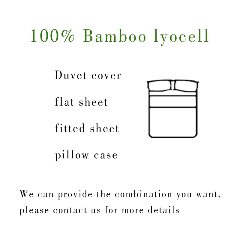 High Quality Organic bamboo bedding sheets set Luxury Home Textiles 4 Pieces bed sheet 100% Bamboo Lyocell Sheets set