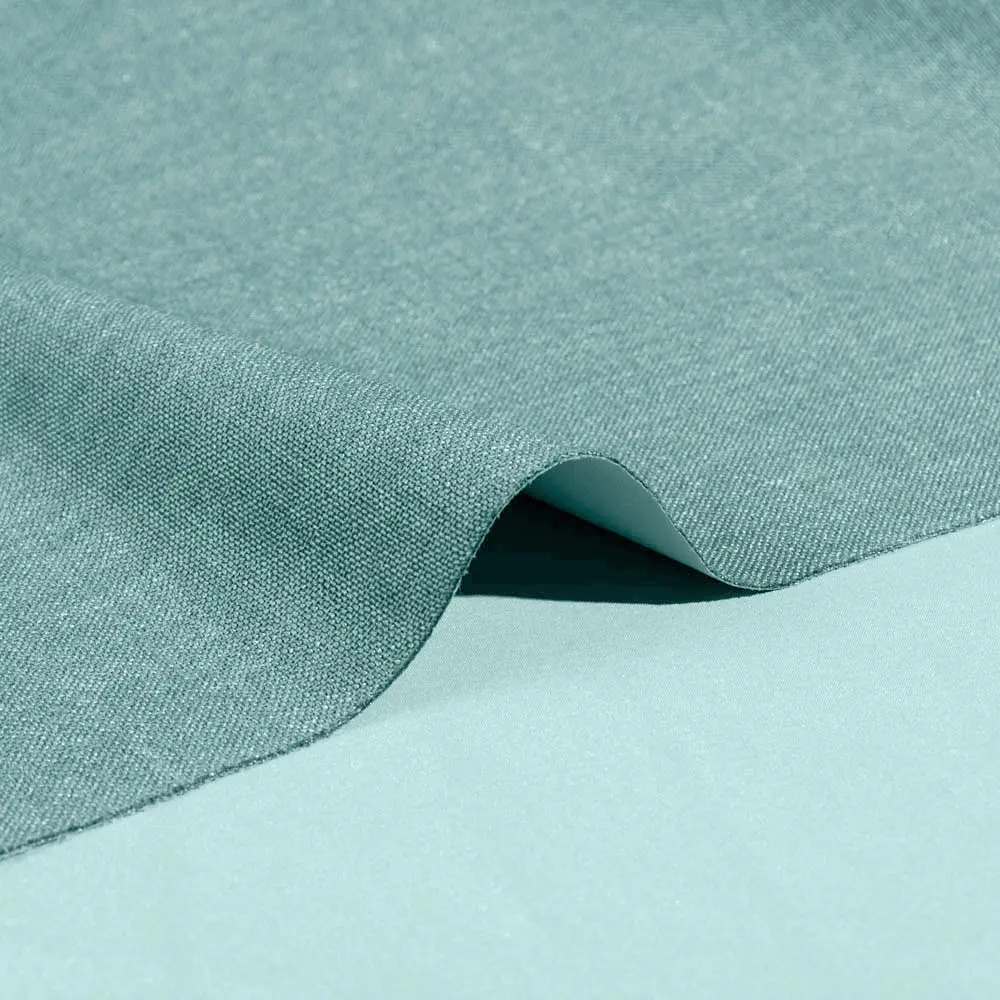 inherent flame resistant fireproof 100% polyester faux linen blackout fabric for home textile