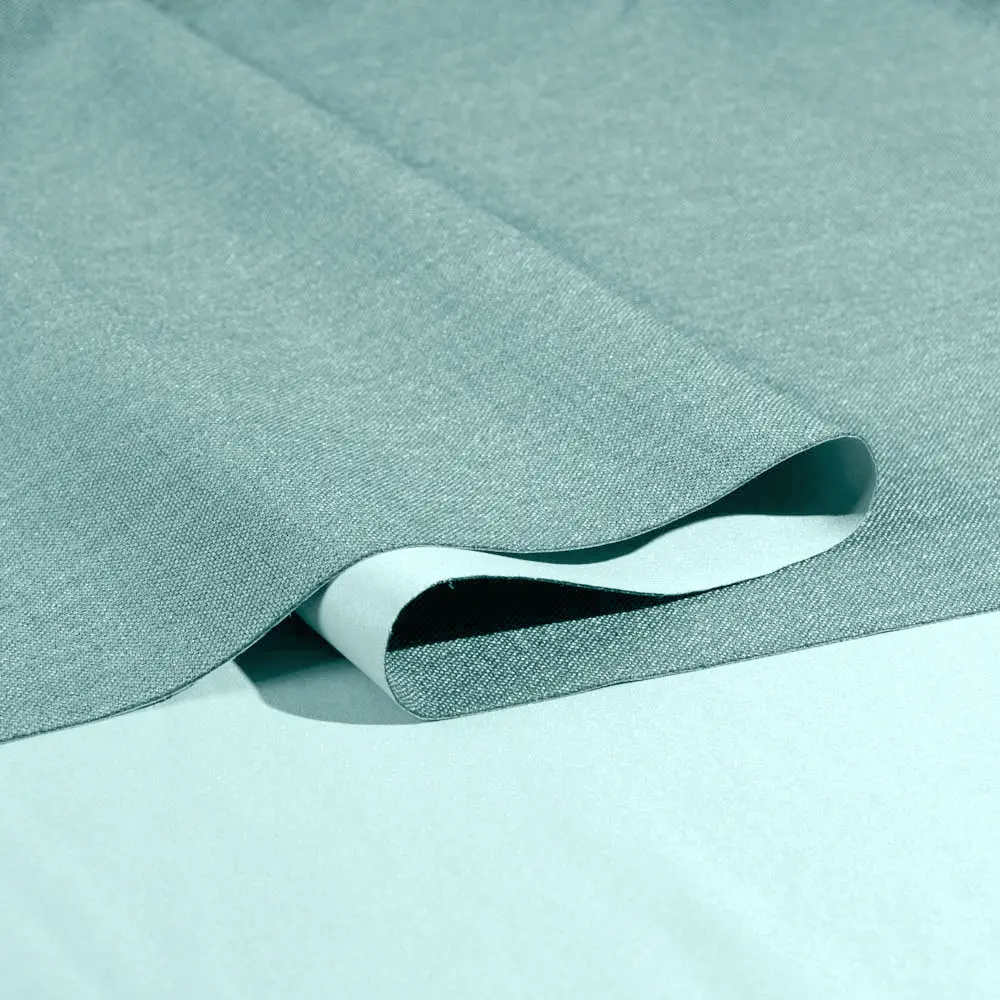 inherent flame resistant fireproof 100% polyester faux linen blackout fabric for home textile