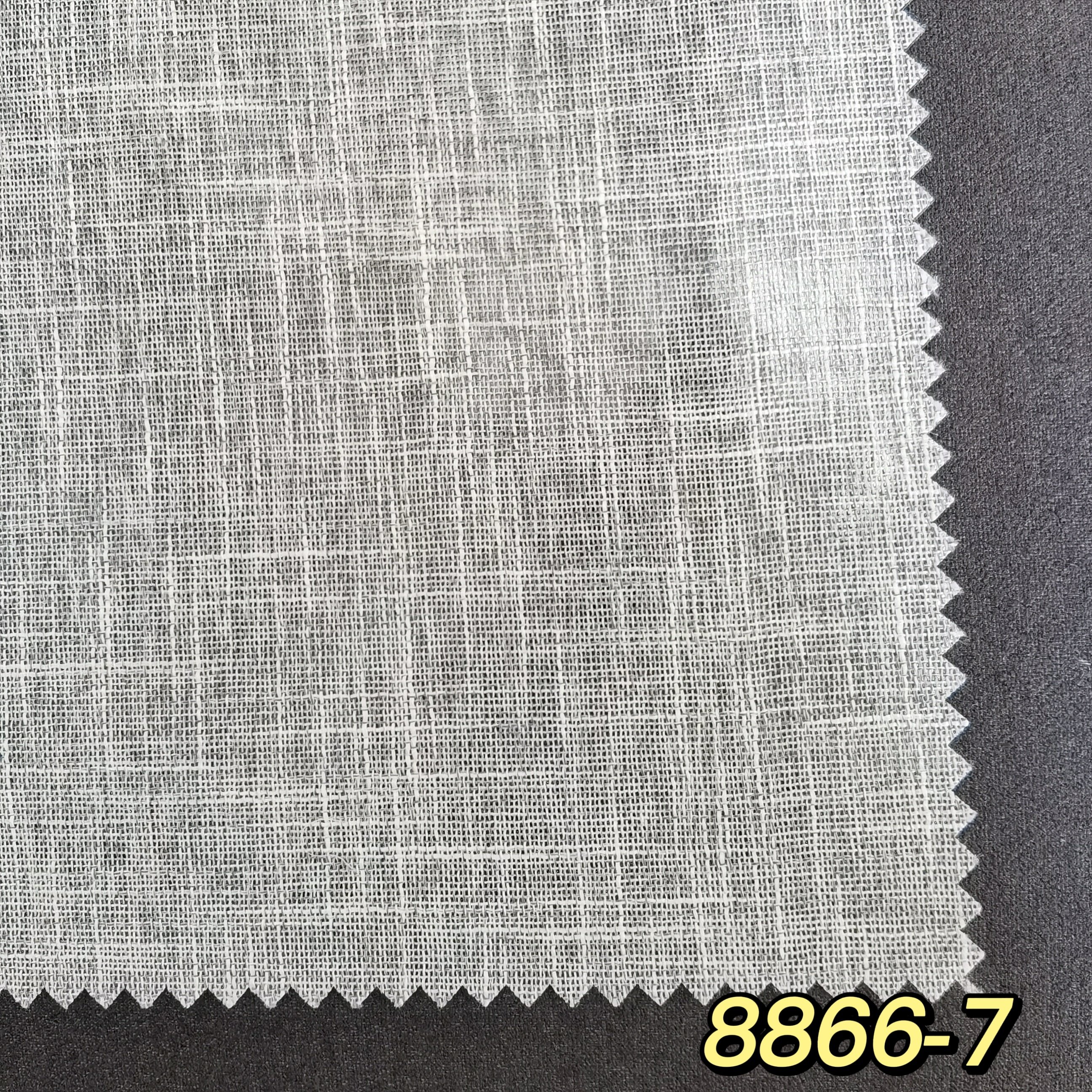 Natural Linen Simple Design Slub Polyester Sheer Curtain Fabric