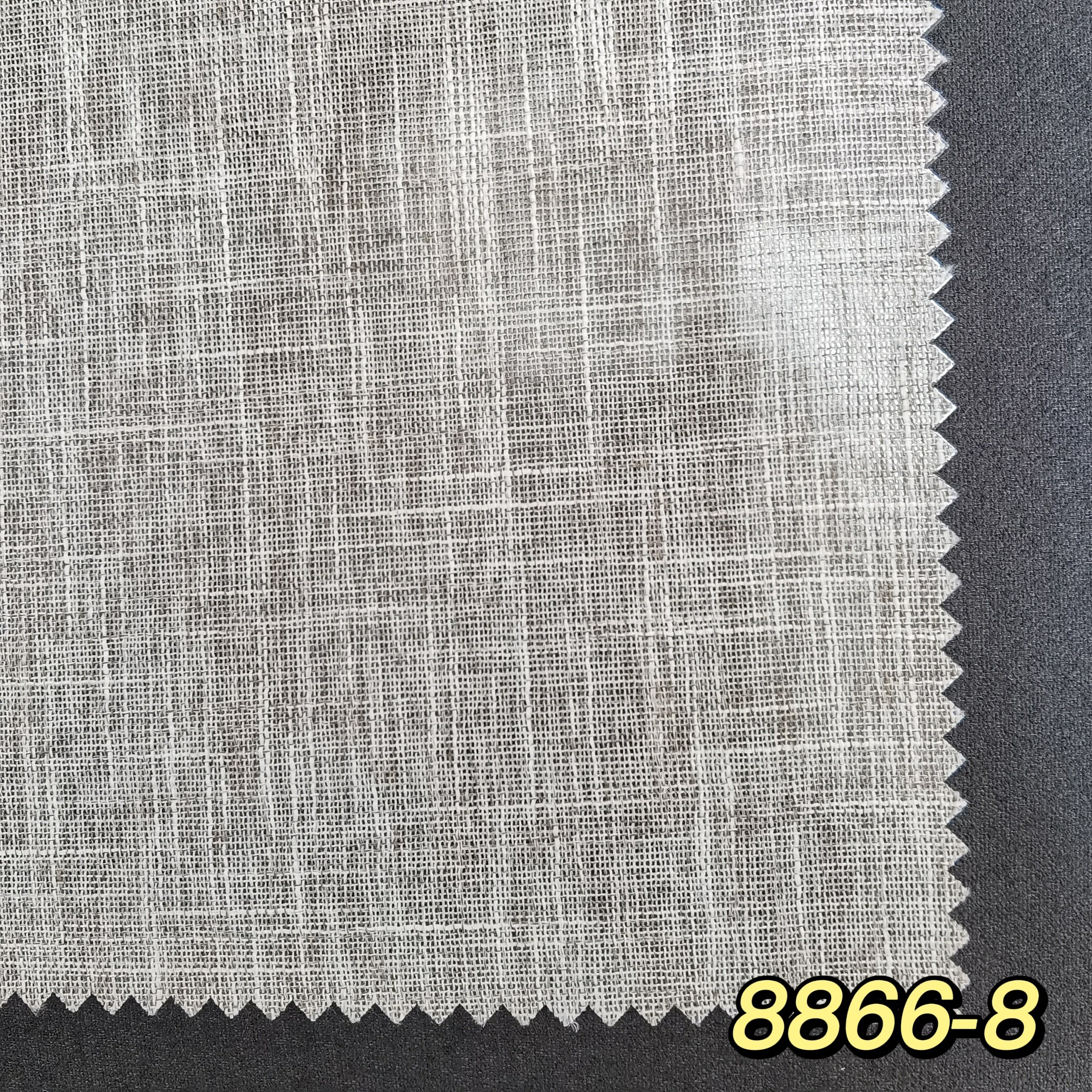 Natural Linen Simple Design Slub Polyester Sheer Curtain Fabric