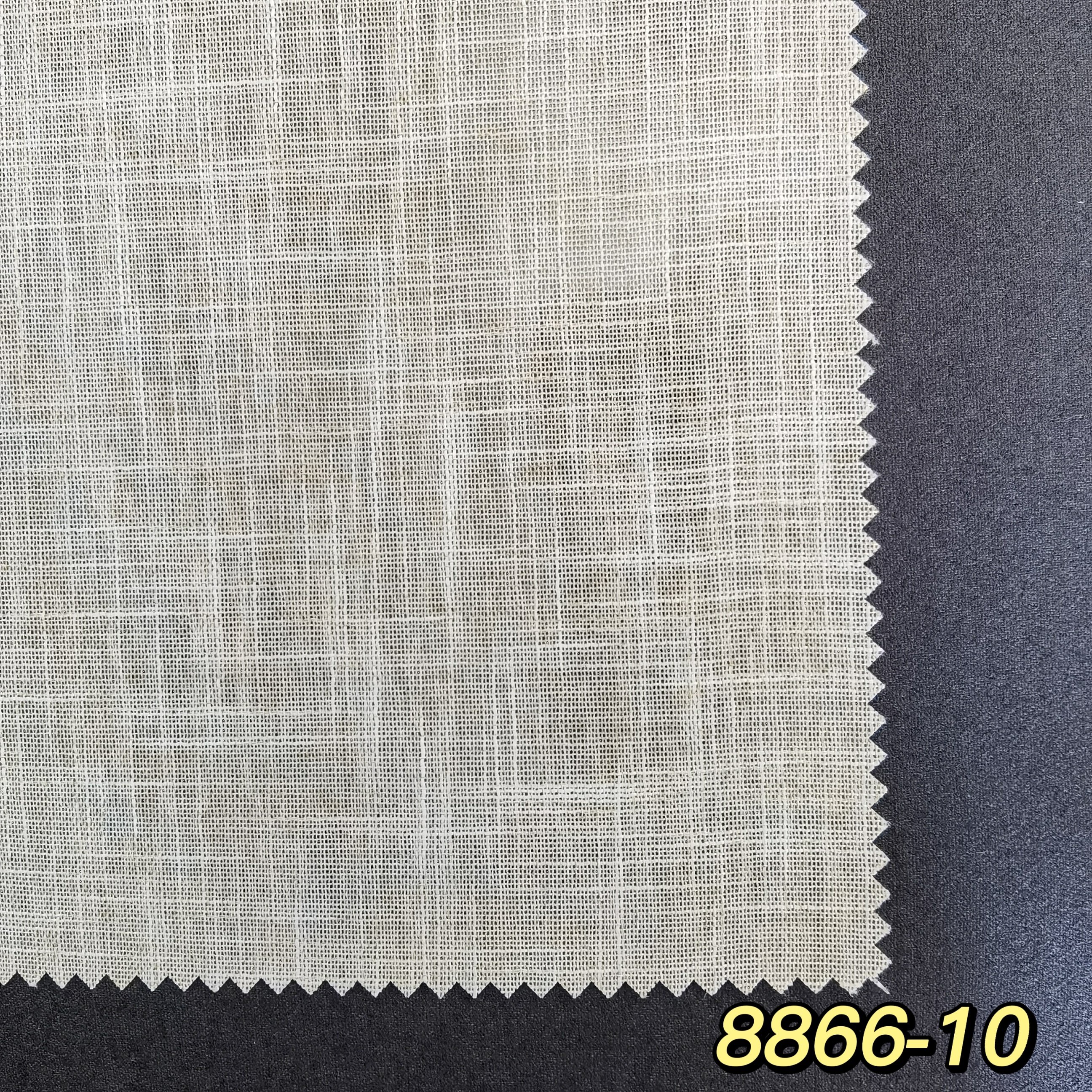 Natural Linen Simple Design Slub Polyester Sheer Curtain Fabric