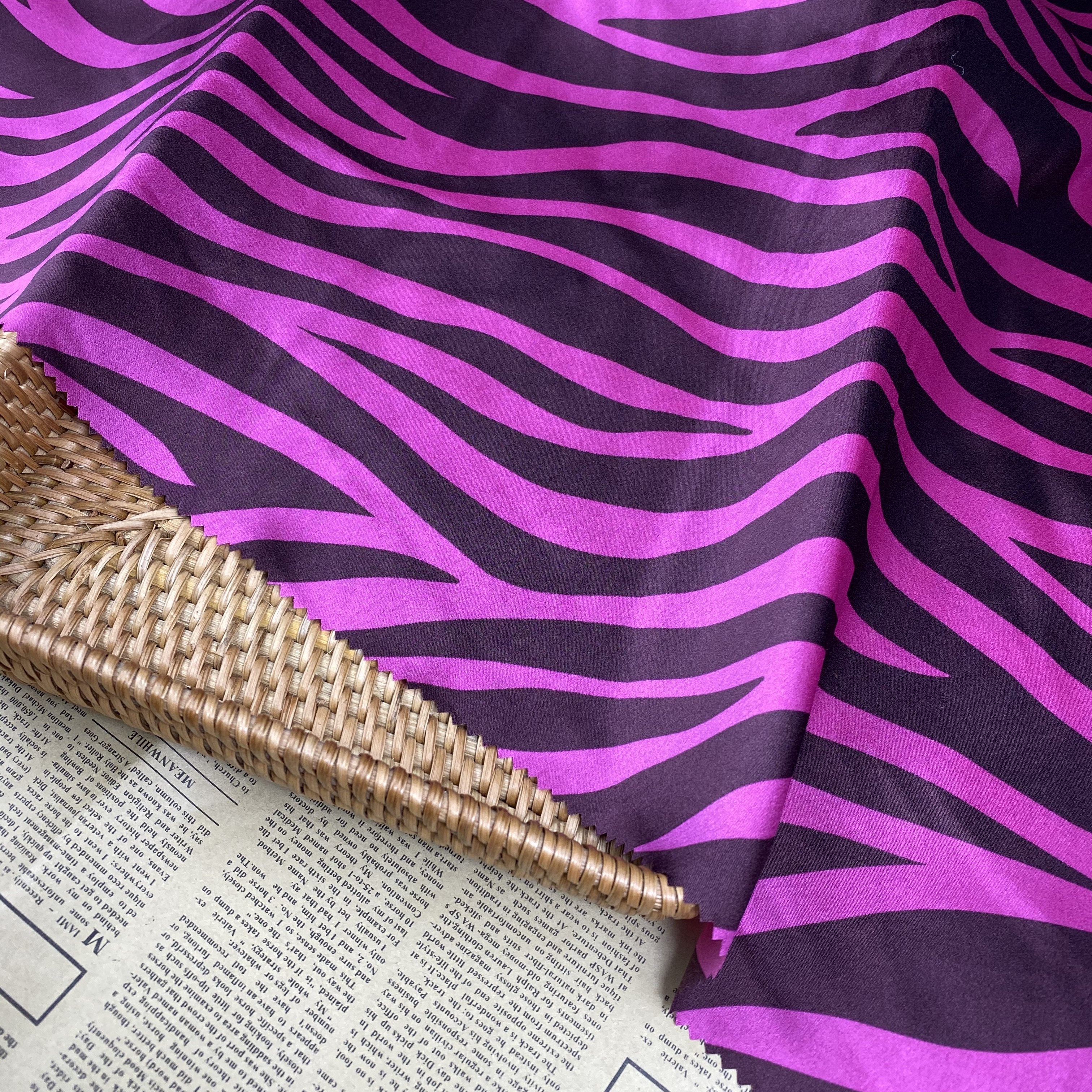 cheap fabric in stock wholesale fabric zebra printing fabric spandex satin for garments