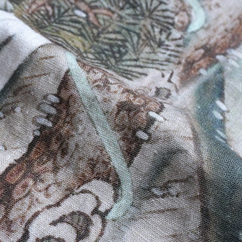 Custom design digital print pure 100% linen custom fabric printing