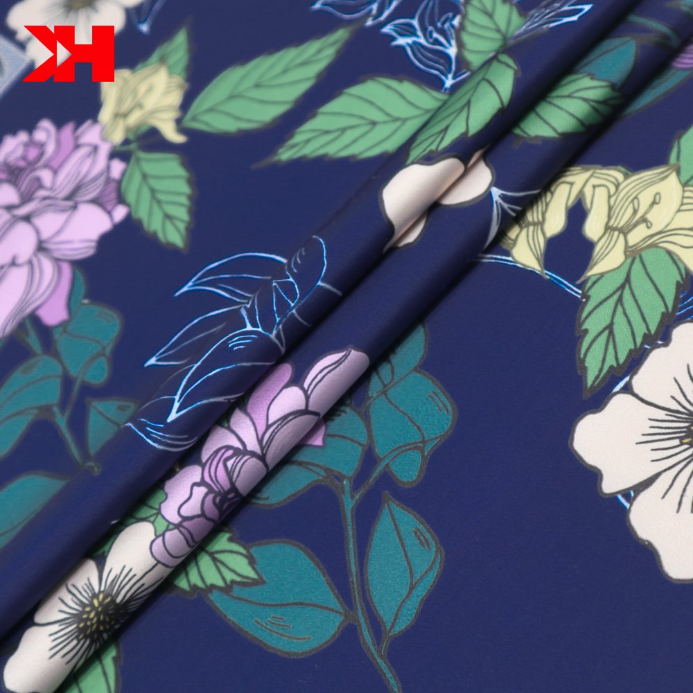 Kahn woven smooth fabric custom printed fabric satin