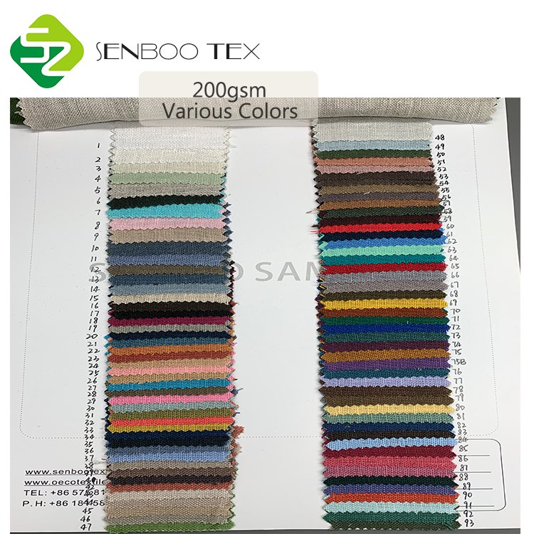 OEKO-TEX 100 Certified 100% Pure Linen Fabric Various Colors Soft Stock Flax Organic Linen for Dresses Home Use Fast Delivery