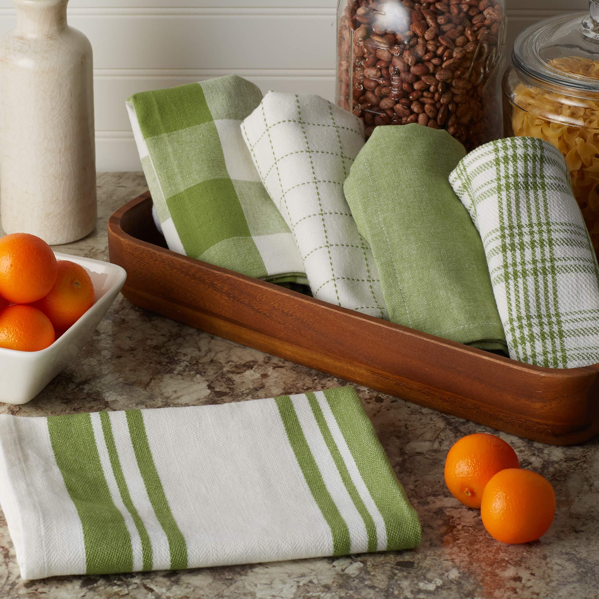 High Quality Hot Selling Kitchen Tea Towel Set Striped Yarn-dyed Table Cloth Mat Washing Towel Cotton linen Custom Wholesale