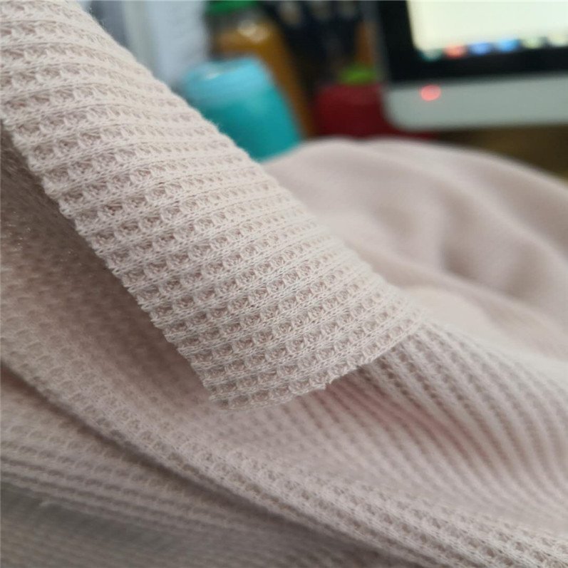 Gots certified bamboo Organic cotton waffle jacquard fabric