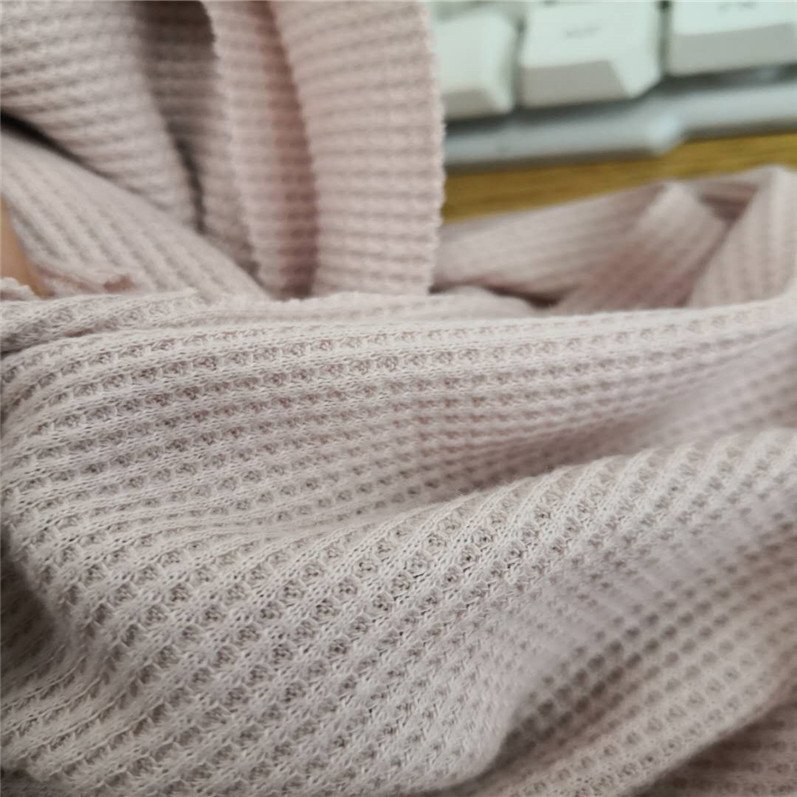 Gots certified bamboo Organic cotton waffle jacquard fabric