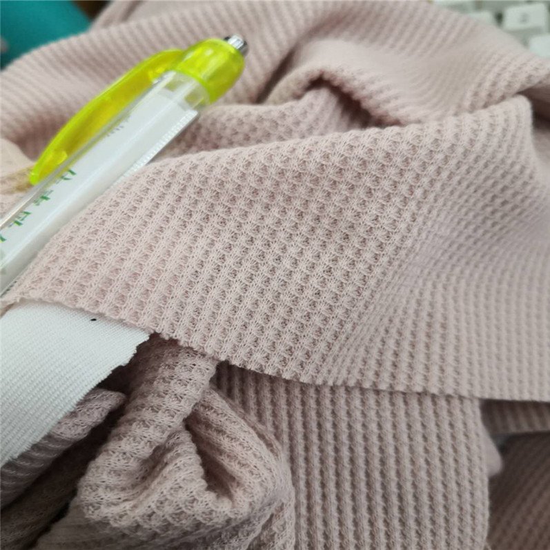 Gots certified bamboo Organic cotton waffle jacquard fabric