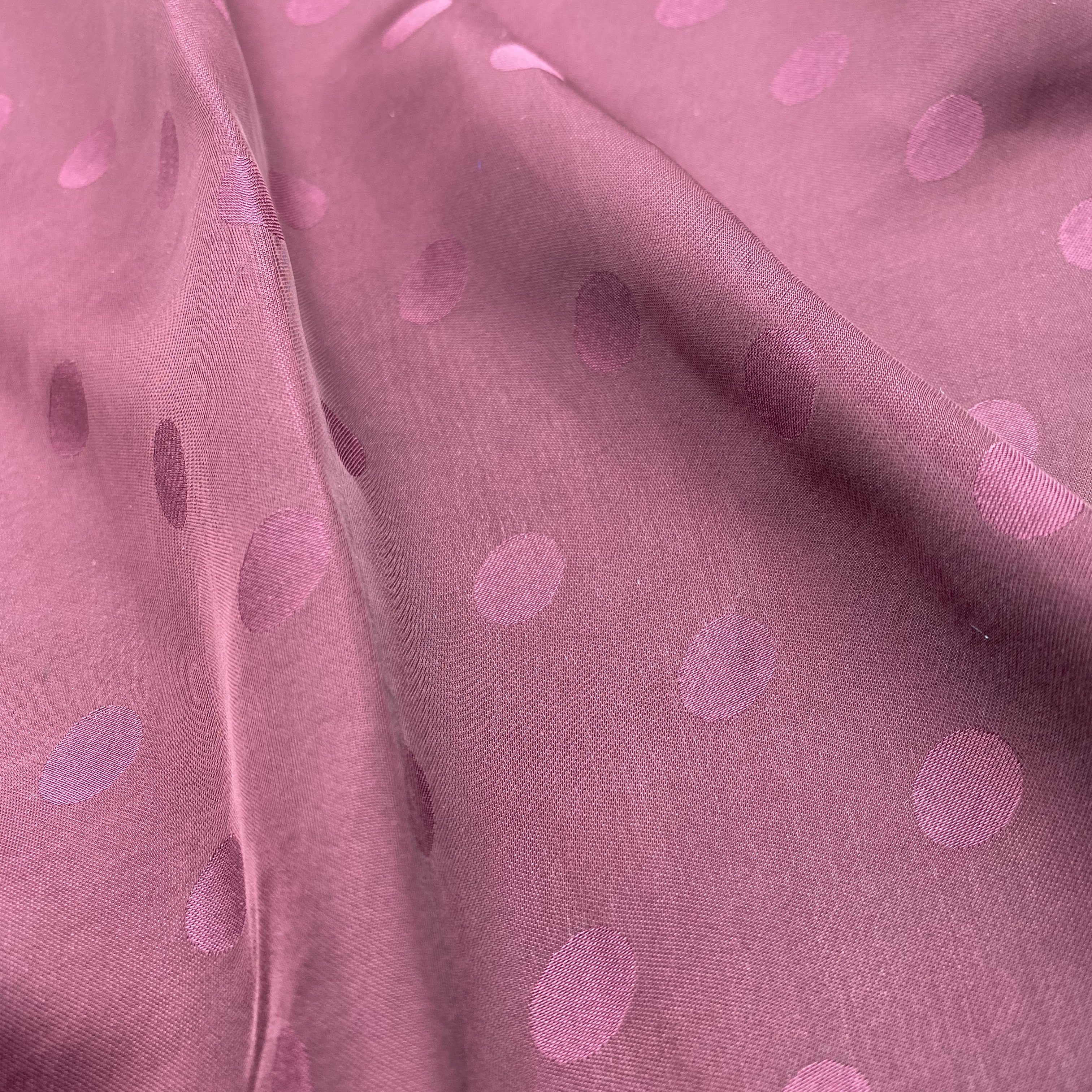 Soft hand feel smooth touching night wear textile blouse dress shirt pajamas satin polka dot jacquard clothing fabric