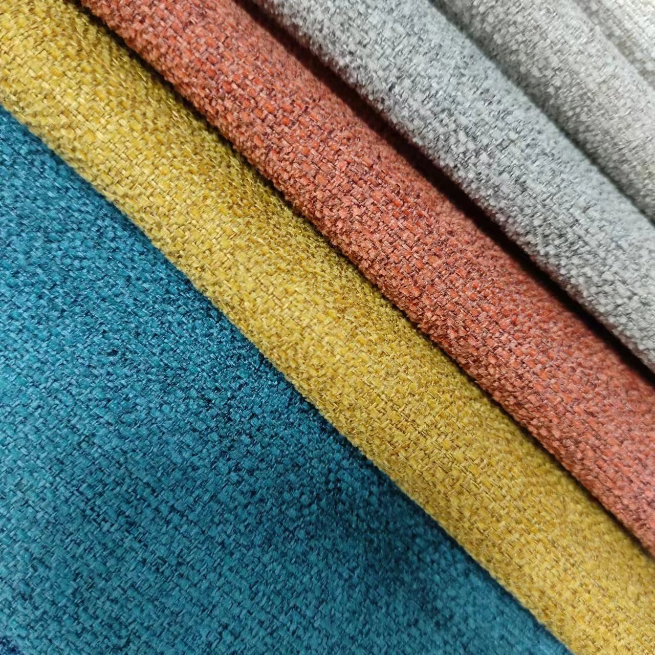 Factory supply super soft sofa fabric high quality textured Linen Look for window and sofa use