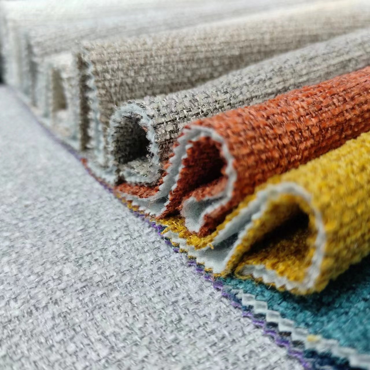 Factory supply super soft sofa fabric high quality textured Linen Look for window and sofa use