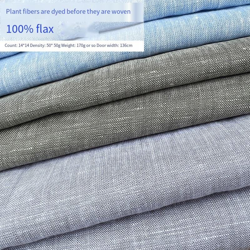 High Quality Plain Dyed Linen Clothes Material Fabric 100% Linen Fabric For Bedding