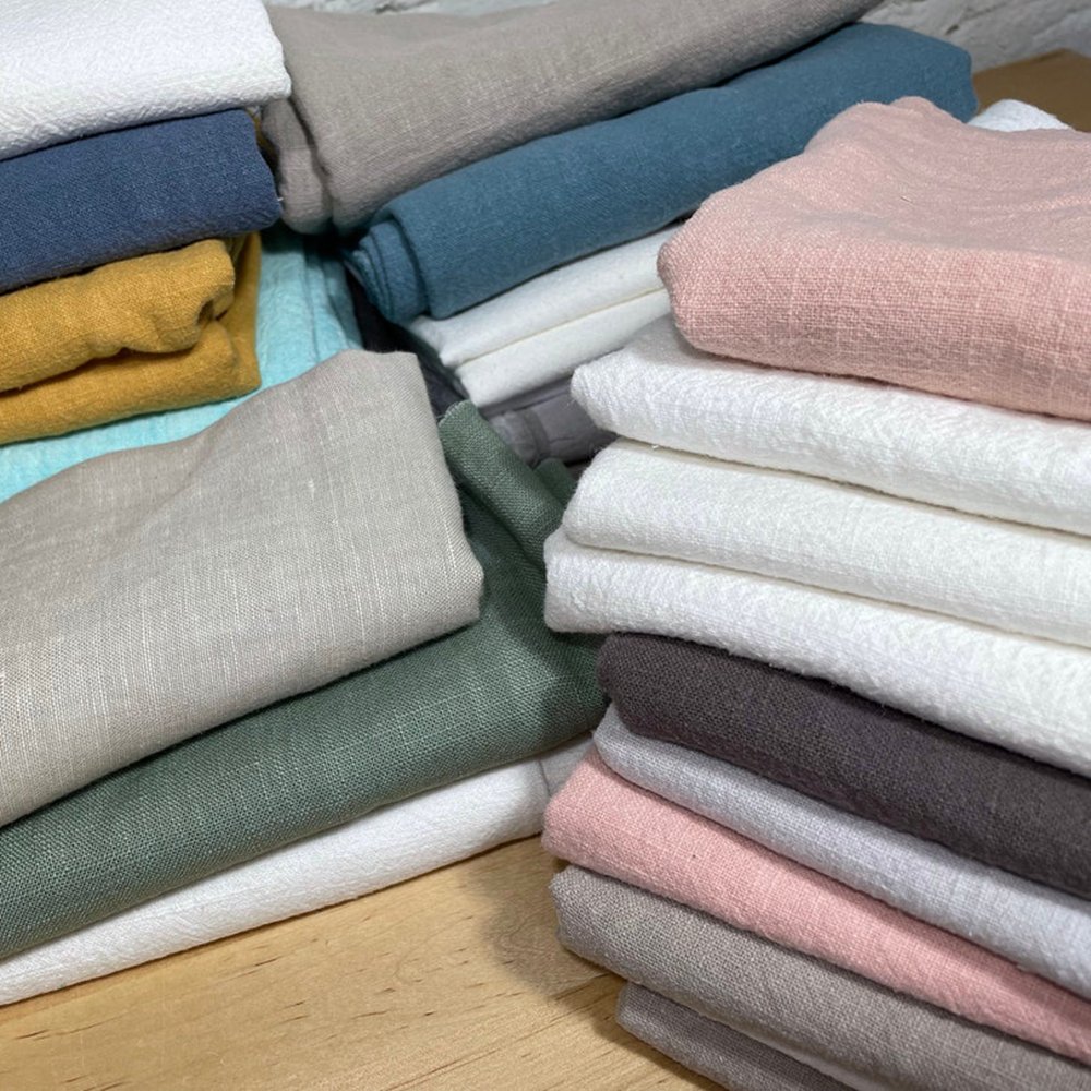 2024 Factory High quality plain natural 100% organic linen fabric for clothing 100% Linen Clothing linen plain fabric wholesale