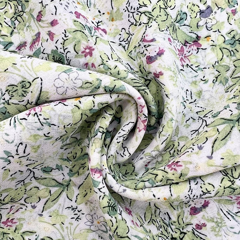 Chiffon fabric stocklot high quality 75D breathable soft 100% polyester print chiffon hijab scarf fabric