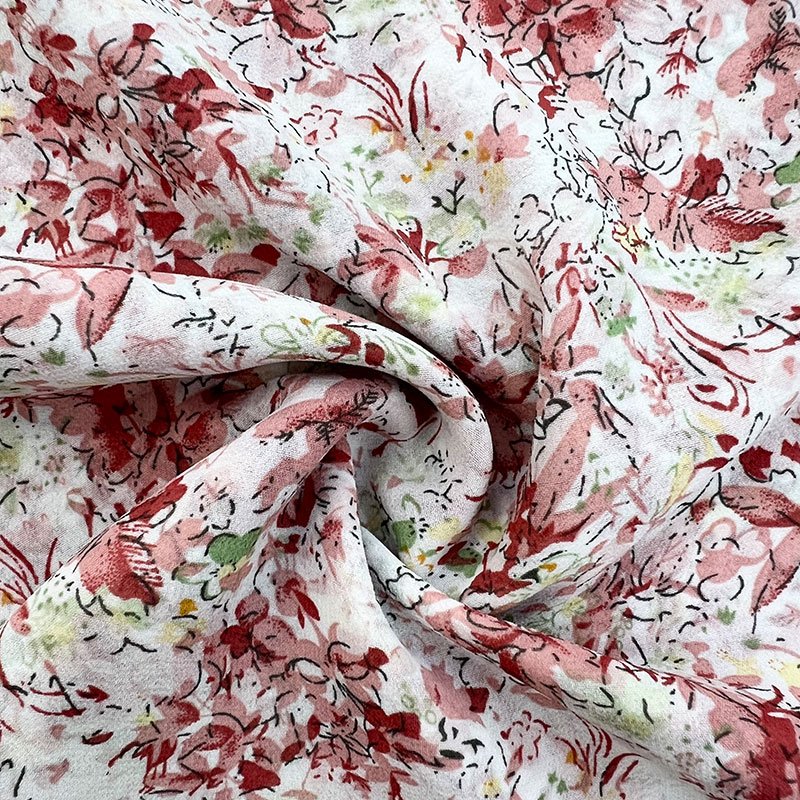 Chiffon fabric stocklot high quality 75D breathable soft 100% polyester print chiffon hijab scarf fabric