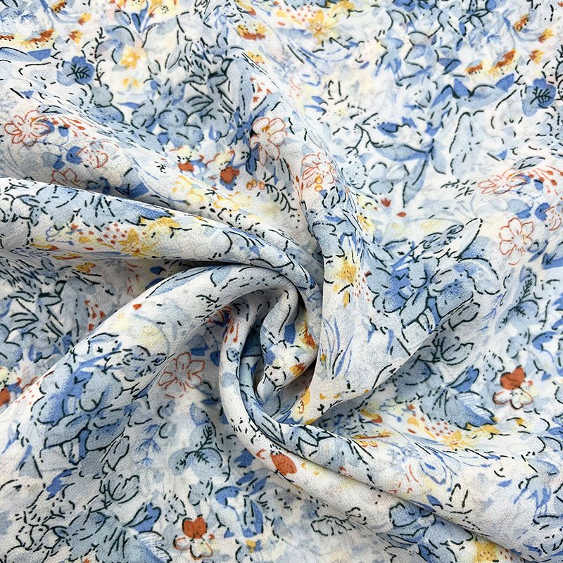 Chiffon fabric stocklot high quality 75D breathable soft 100% polyester print chiffon hijab scarf fabric