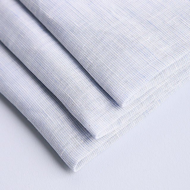 Fashion Washed chambray Shirting yarn dyed fabric 100% Natural Linen Fabric