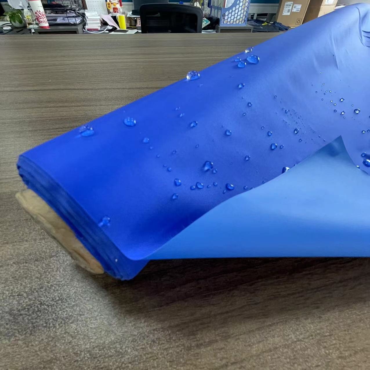 Dorectly factory price good quality PVC coating Taffeta raincoat material fabric