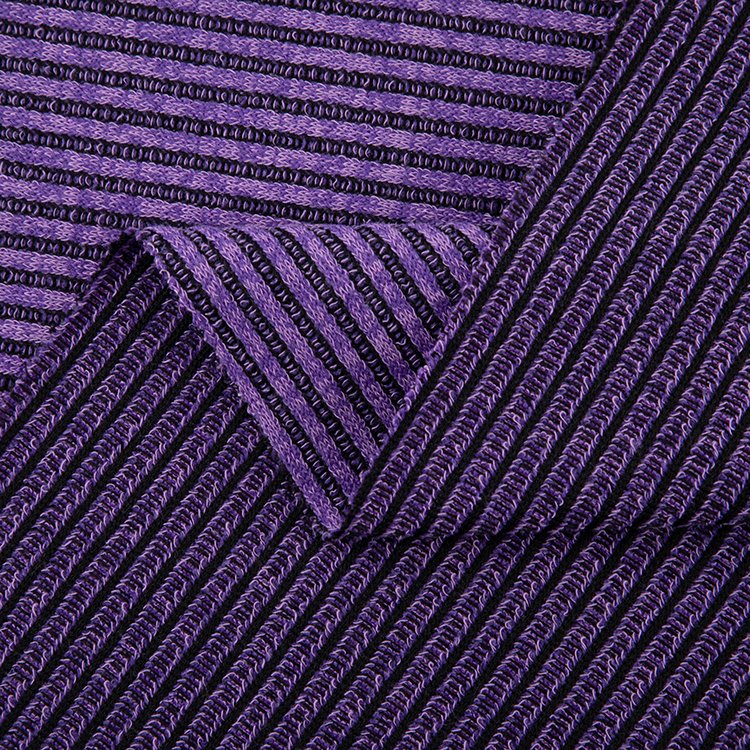 New Design Luxury Two-Tone Purple Velvet Ribbed Fabric 97% Polyester 3% Spandex Heavyweight Striped Texture for Stylish Outfits